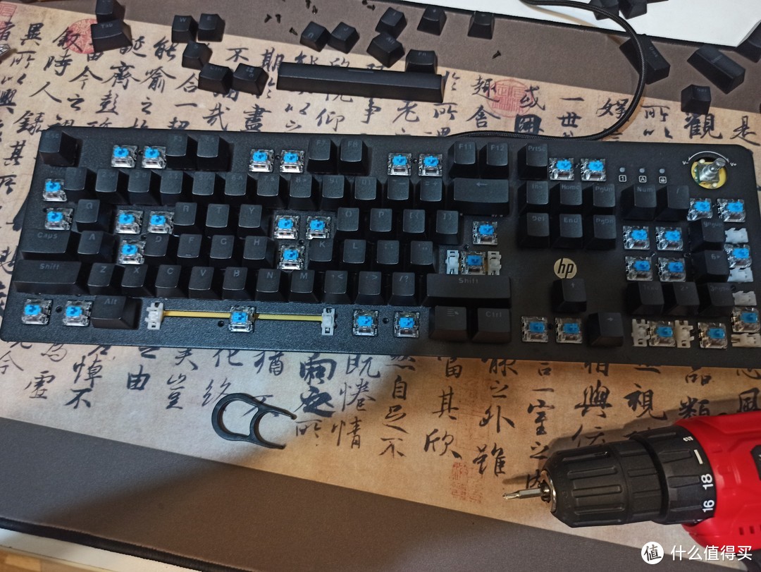 HP K10G 机械键盘 到手即拆机维修小记