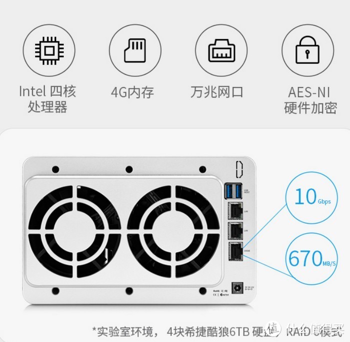 万兆LAN、最高64TB：铁威马TerraMaster F4-422 NAS上架开售