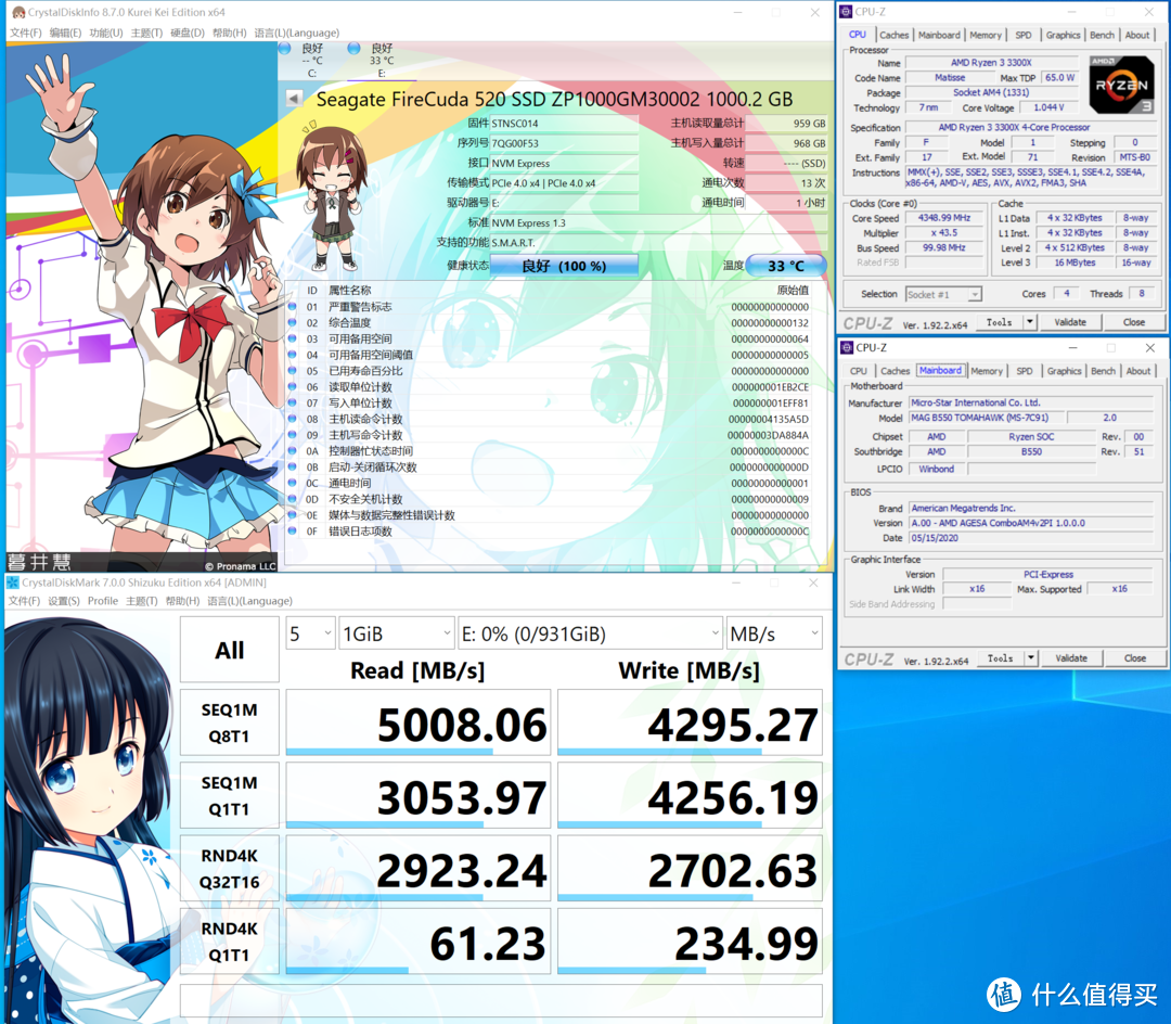 B550 PCIe4.0固态成绩