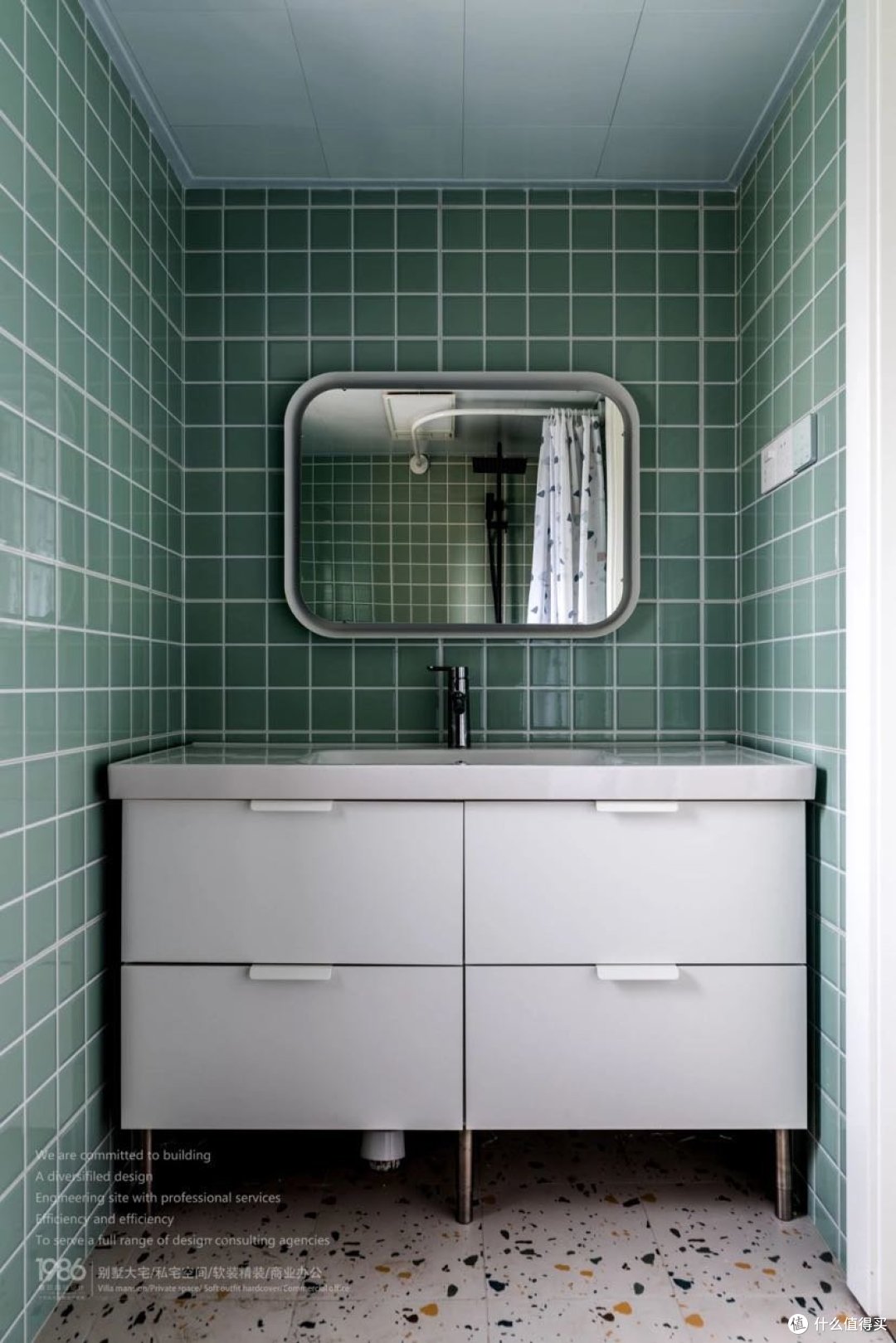 主卫生间的浴室柜也是宜家的古德莫系列.