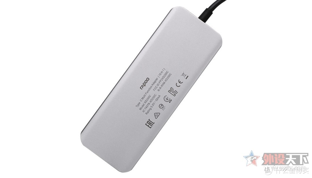 雷柏XD200C USB-C 10口扩展坞分线转换器上市