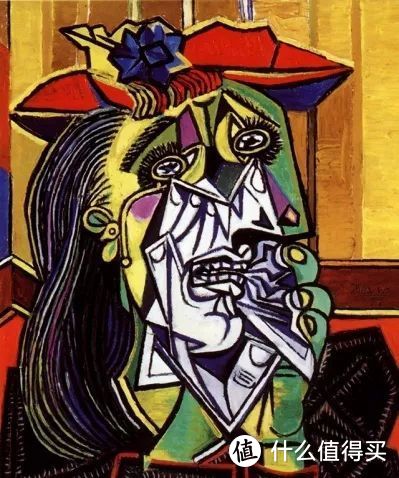 《哭泣的女人》，画布油画，毕加索作于1937年，现藏于英国伦敦的泰特美术馆。