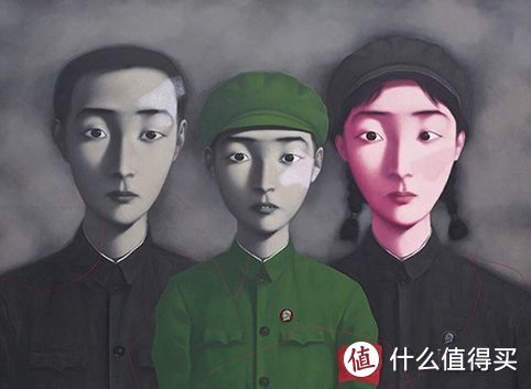 《血缘：大家庭3号》。张晓刚的“大家庭”系列油画，被誉为国际上知名度最高的中国图像之一。