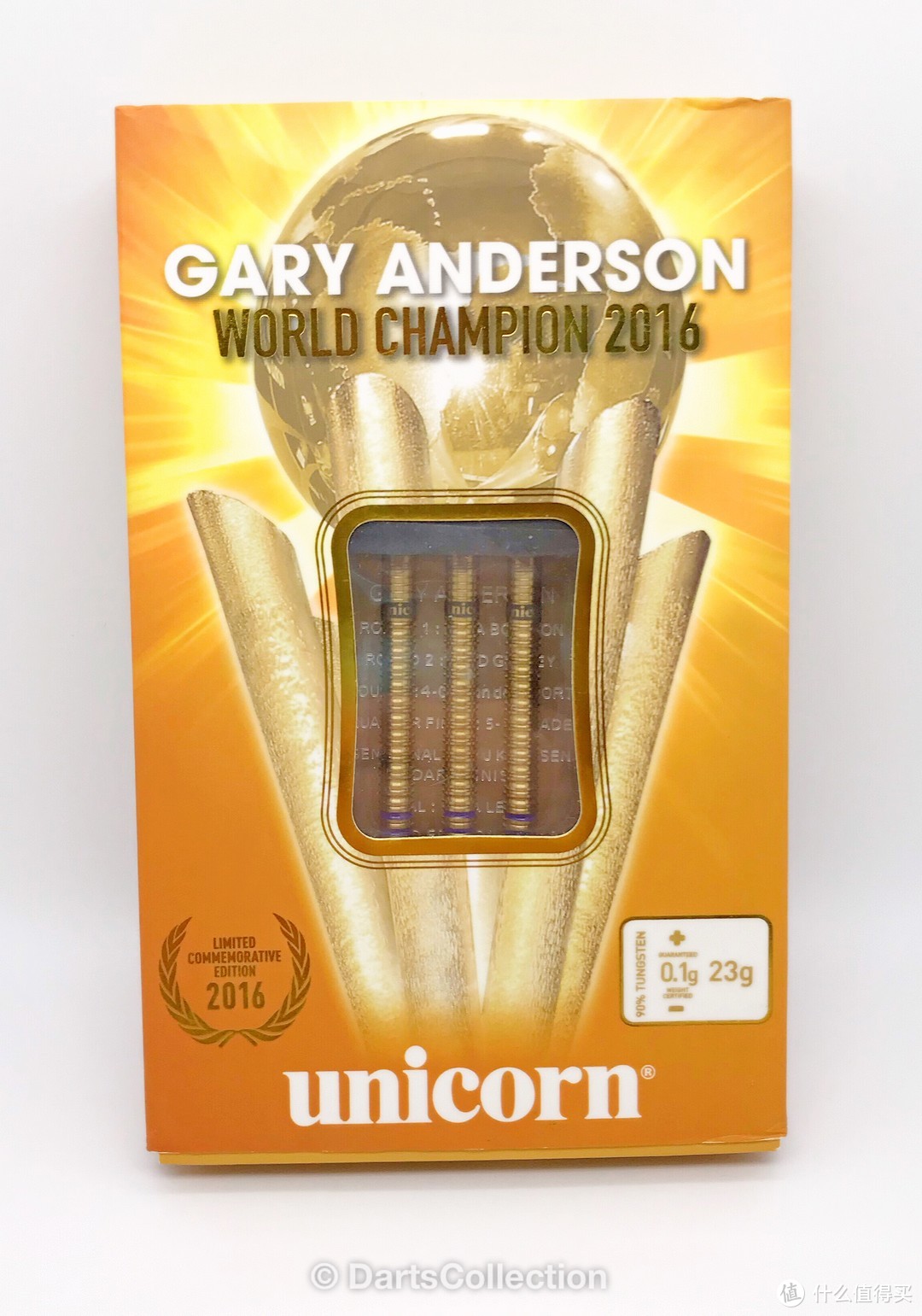飞镖收藏第三十期—Unicorn Gary Anderson 2016 世锦赛冠军限量版