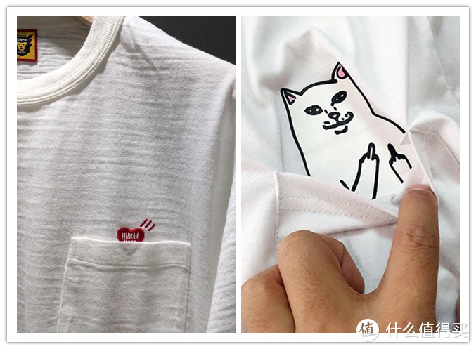 左：humanmade，右ripndip