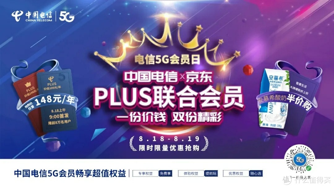 不说148中国电信京东PLUS联合会员香否，只为解析15元翼支付通用券