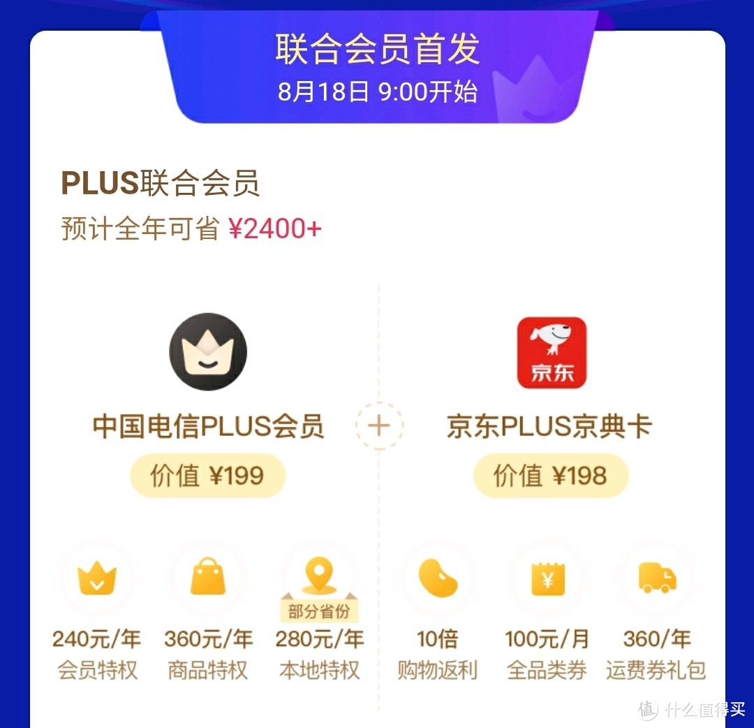 入手电信plus会员，白嫖一年京东plus还赚152元