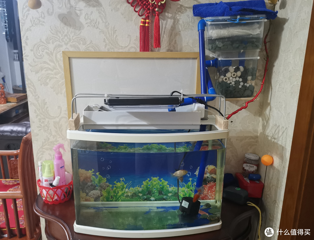 手作之diy 篇一 为了养好金鱼之小型成品鱼缸改造记录 鱼缸 什么值得买