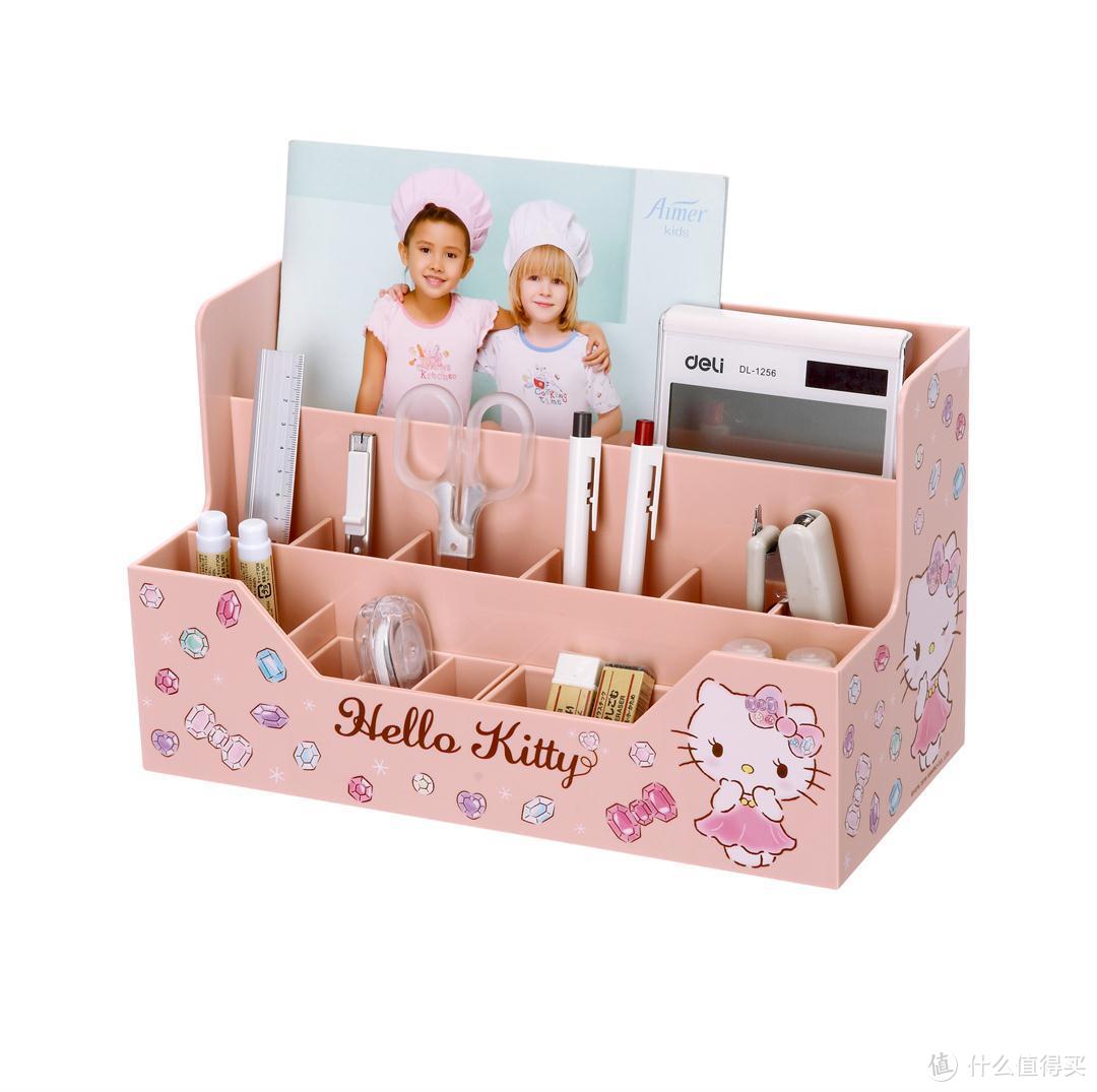 HELLO KITTY 粉色系列创意桌面化妆品收纳盒进店必买的七个理由