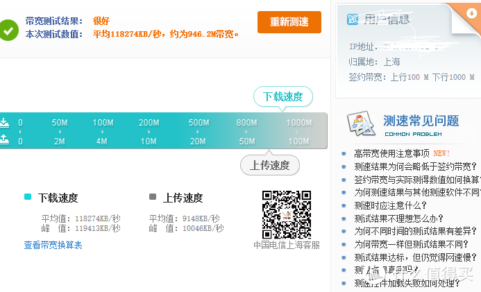 PC端电信测速，946Mpbs