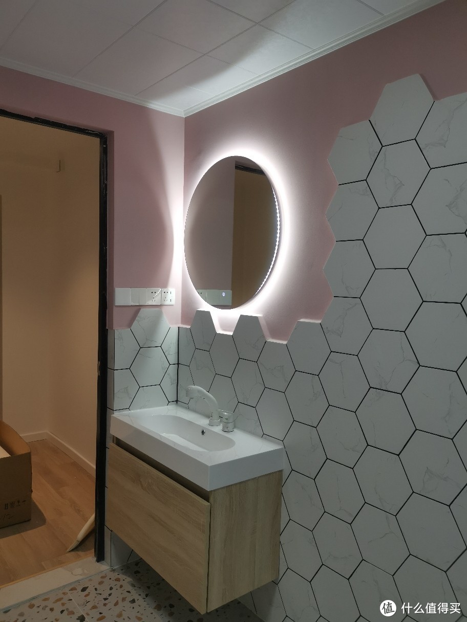 超窄浴室柜+kvk水龙头安装过程全记录