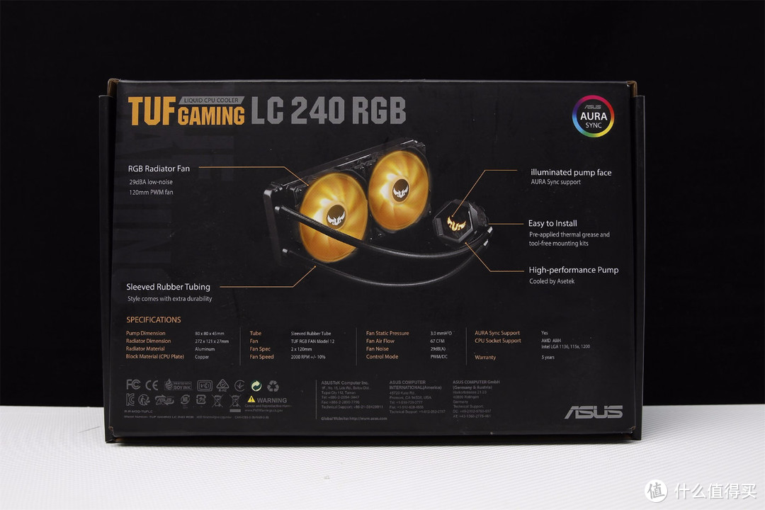 TUF GAMING LC 240 RGB 水冷开箱分享