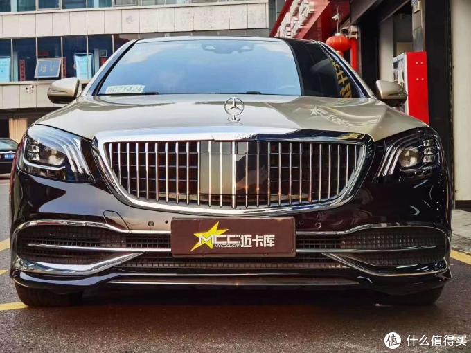 老款迈巴赫s400全车双拼改色文石银 红宝石黑分享