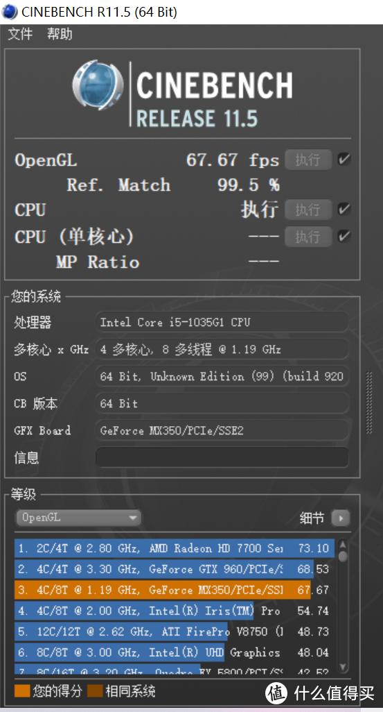 CINEBENCH R11.5 显卡