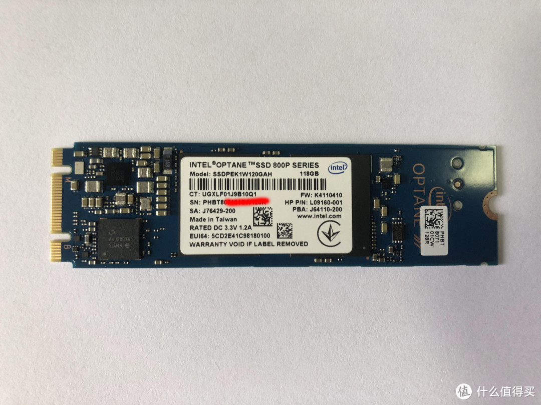 傲腾 Optane 800G 118G 正面