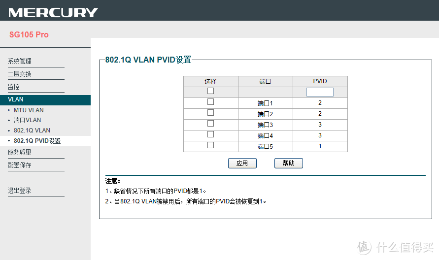 配置书房交换机端口的PVID