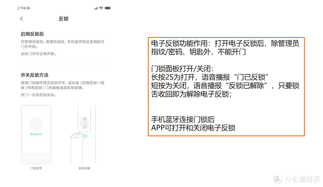 米家APP内开启电子反锁图