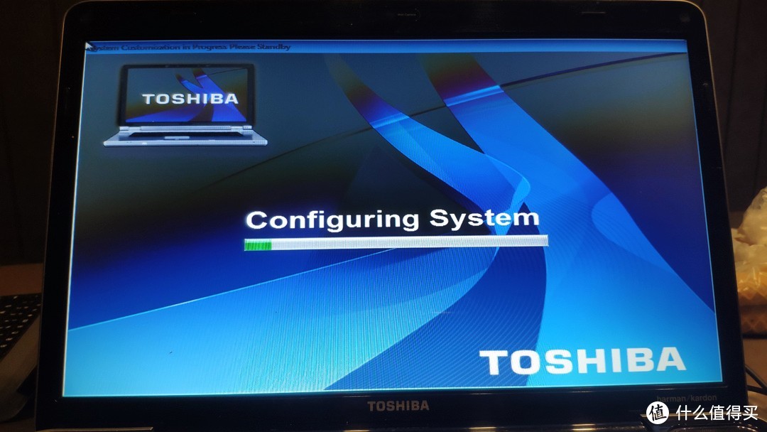 终于见到系统界面，于是被TOSHIBA各种接管的程序