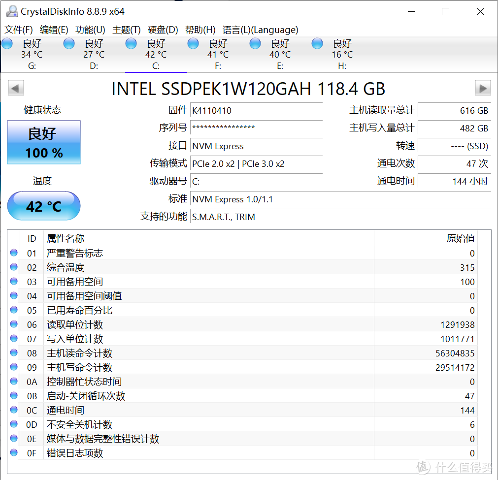 319元入手傲腾800P 118G简测-消费级Optane甜品