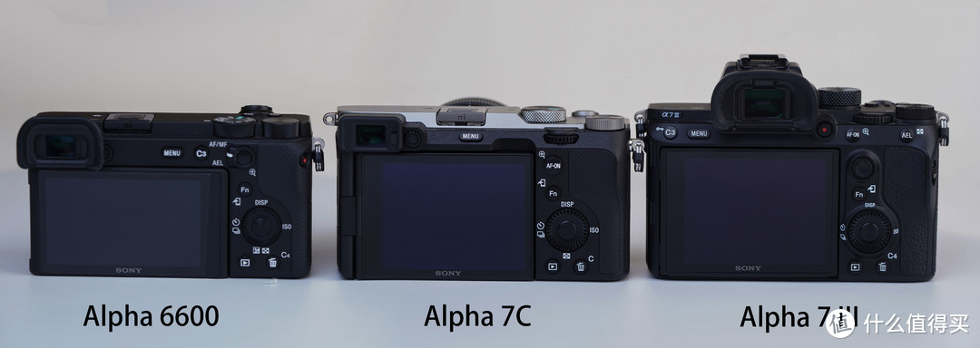 (左：Alpha 6600中：Alpha 7C 右：Alpha 7 III)