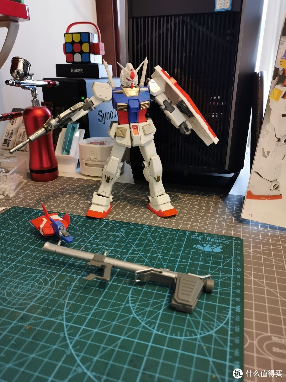 又一个站桩神器，万代MG版RX-78-2元祖高达卡版拼装记录