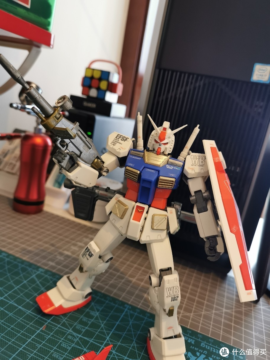 又一个站桩神器，万代MG版RX-78-2元祖高达卡版拼装记录