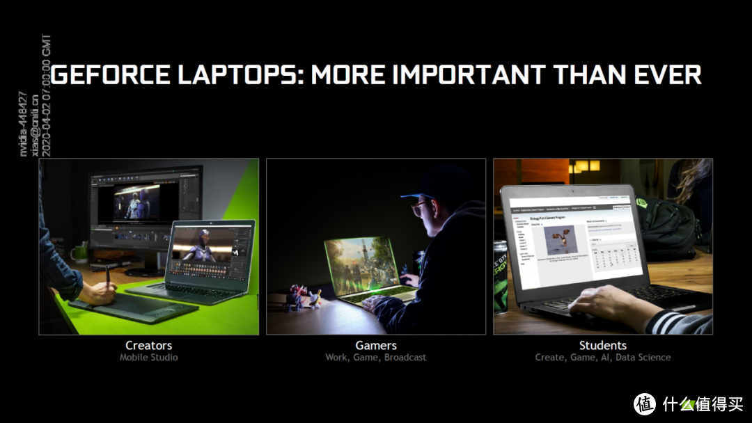 NVIDIA GEFORCE笔记本电脑相比之前，用户群更广泛且更为重要。