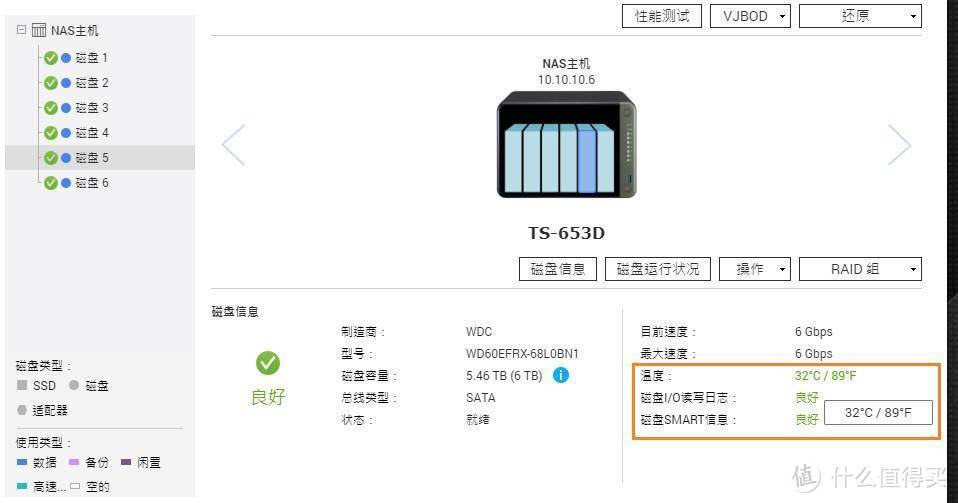 家用完美的六盘位NAS：威联通TS-653D 体验评测！J4125处理器+PCIE万兆网卡！