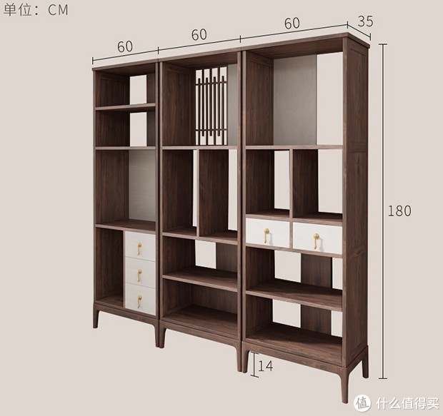 书柜设计图纸及尺寸图片
