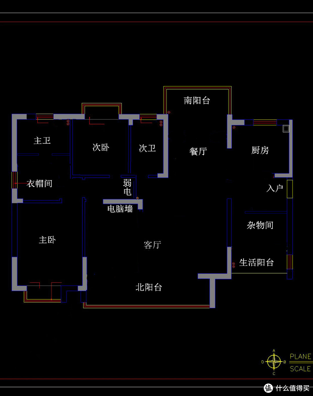 这是敲完墙之后的图，实际最后装修还有变动，下篇文章再讨论