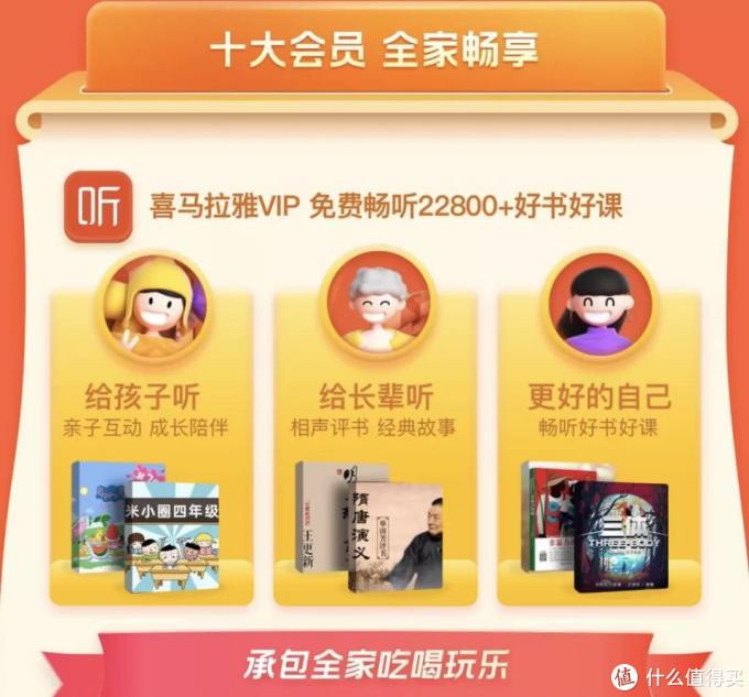又来了,喜马拉雅会员全家桶,这次是买1得10