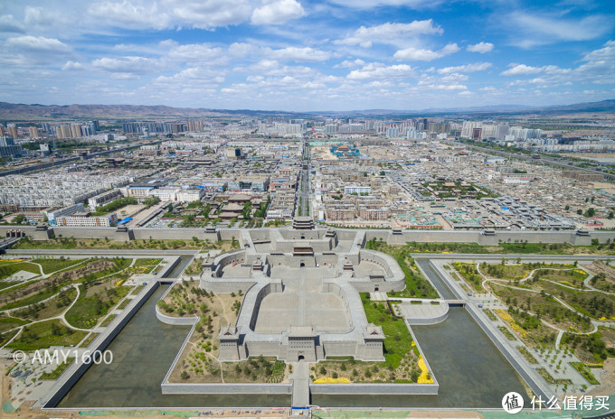 2017年城墙完工后的大同航拍