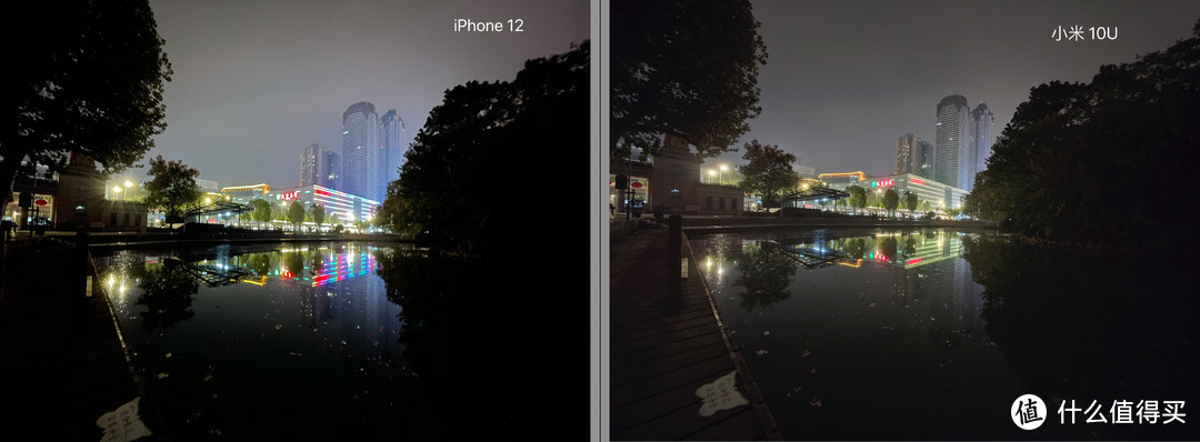 苹果iPhone 12 与小米 10 至尊纪念版超广角夜间拍照详细对比