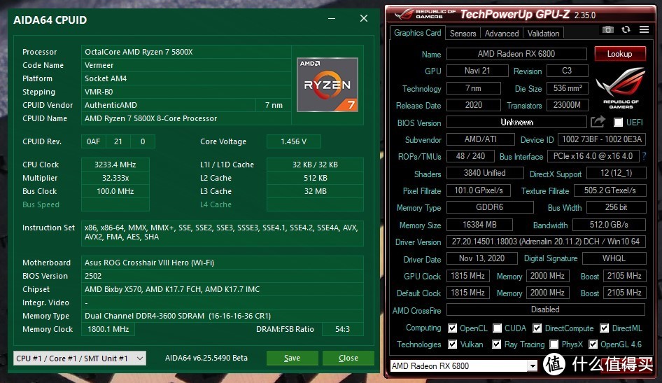 AMD RX6800 基础+超频测试：温度功耗全优的主力卡