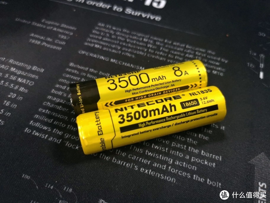 P22R与P20V2标配18650电池对比