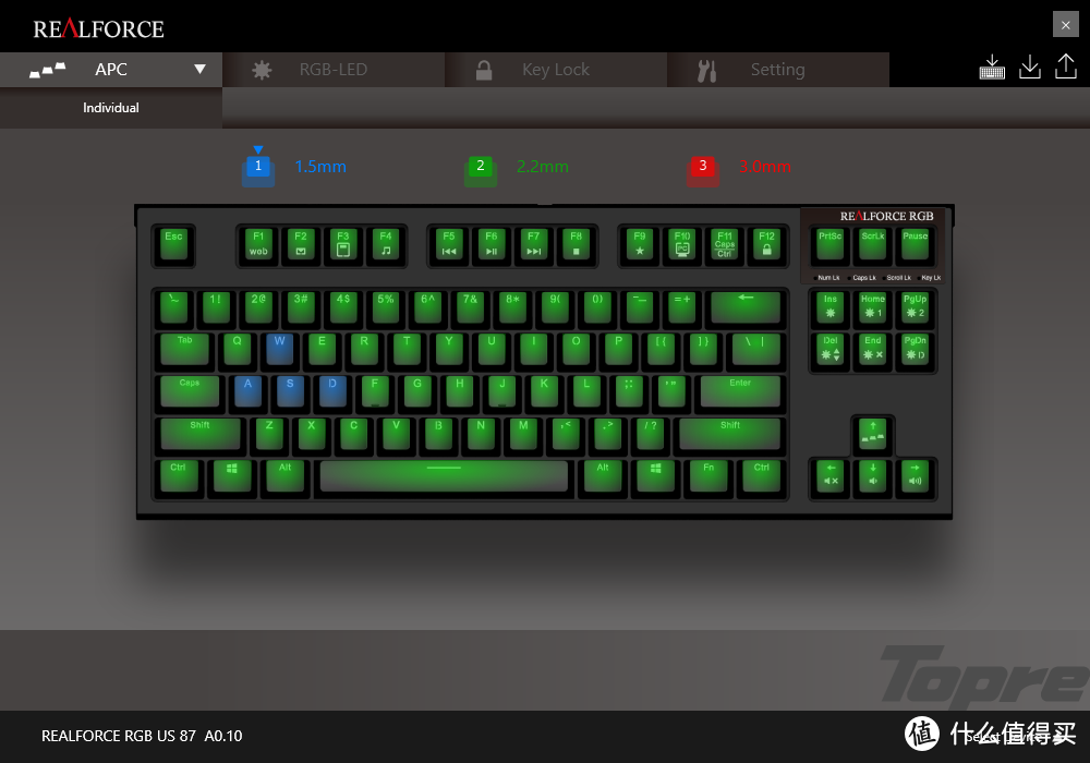 Topre静电容真香 体验RealForce RGB TKL电竞键盘