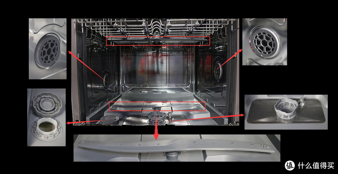 华帝XWMJ-40GB01V洗碗机内部细节