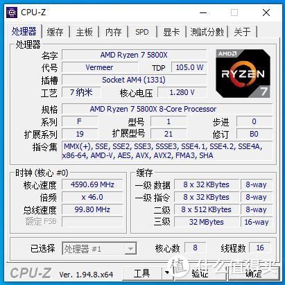 CPUZ截图（全核4.6G）