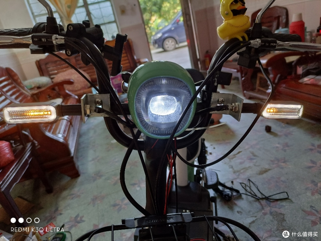 48v新国标赛鸽小坦克电动车加装日行灯和转向灯12v_电动车_什么值得买