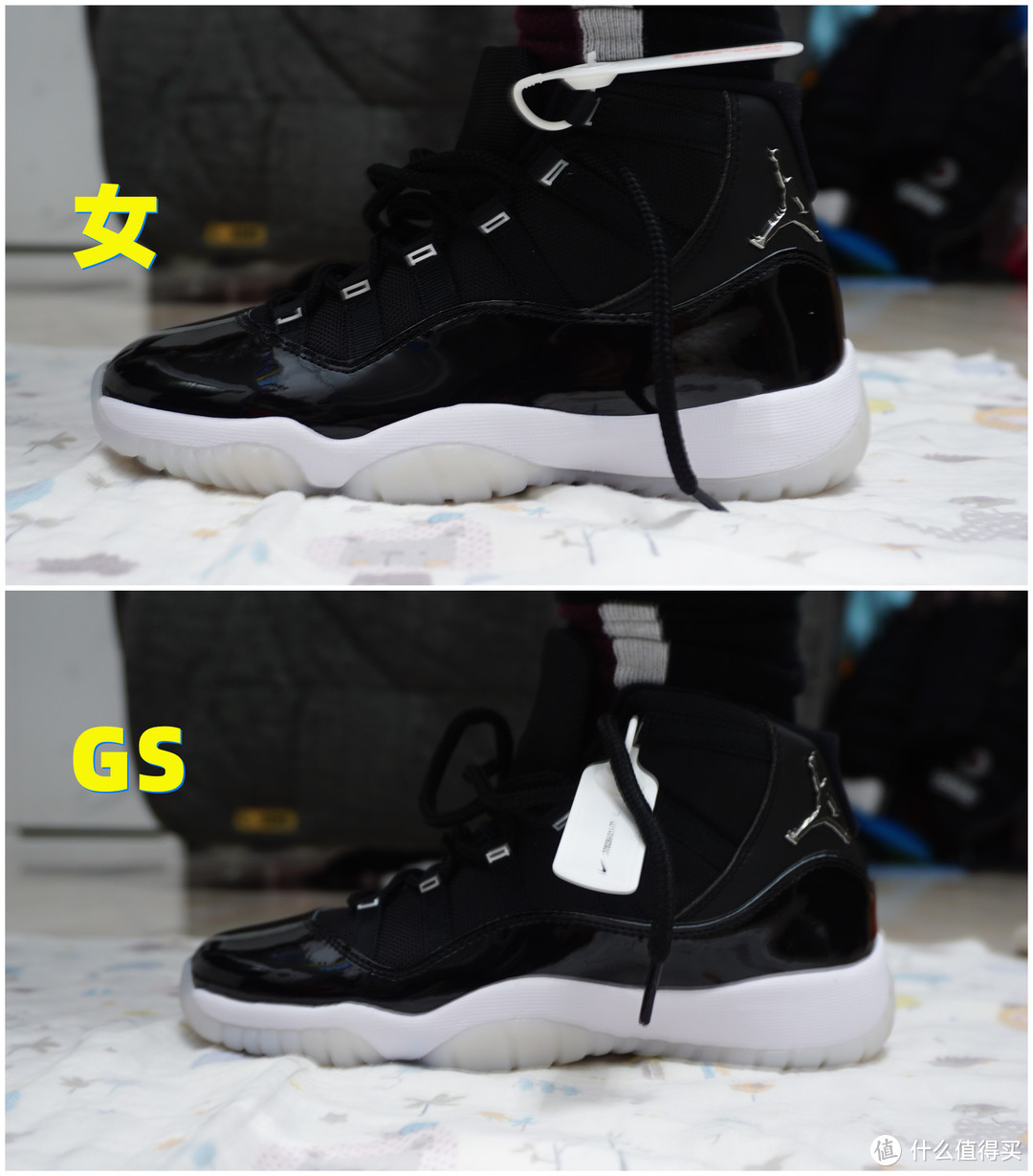 Air Jordan 11 Jubilee 25周年女款和GS款差啥？女款和GS尺码一样吗？