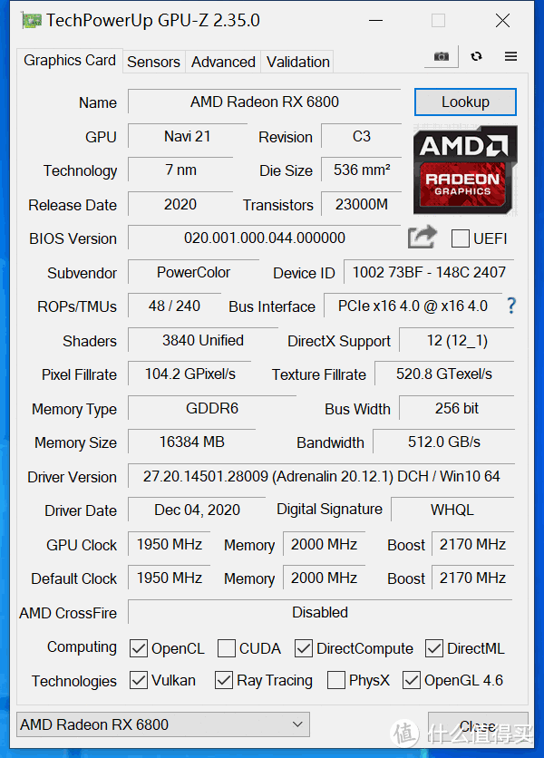 RDNA2架构战力表现如何？撼讯RX6800红龙显卡上手评测