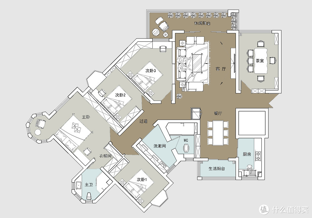 夫妻俩为小孩上学，果断买下188㎡学区房，装轻奢风好看到让人羡慕