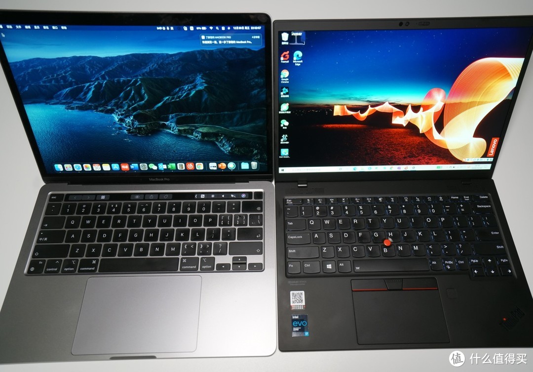 新鲜热辣的ThinkPad x1 nano开箱，对比M1 MacBook Pro使用感受