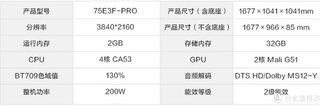 海信e3f电视参数图片