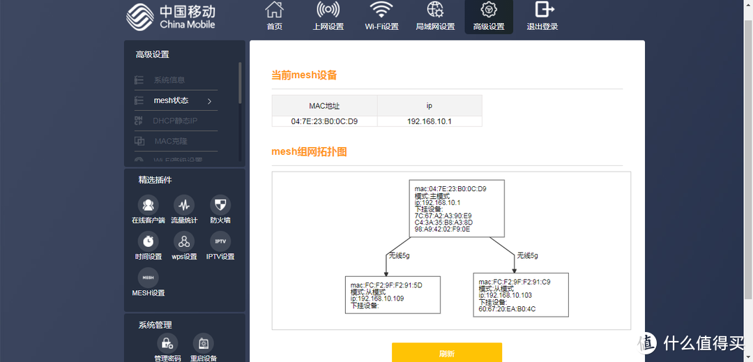 中国移动WF-1路由器配置界面