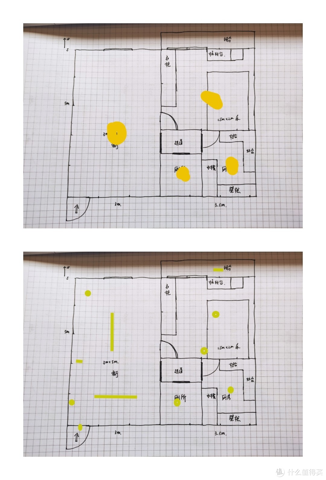 灯光分布对比图