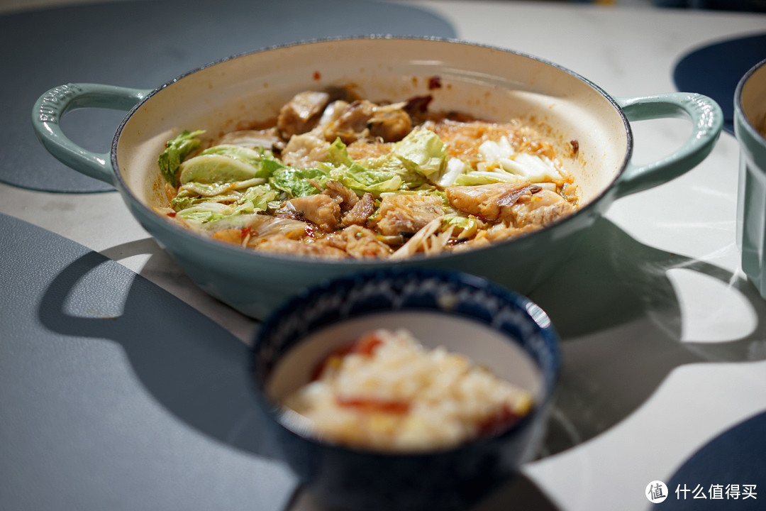 和鱼头白菜粉丝一起，北鼎的两口锅完美制作了一顿晚饭