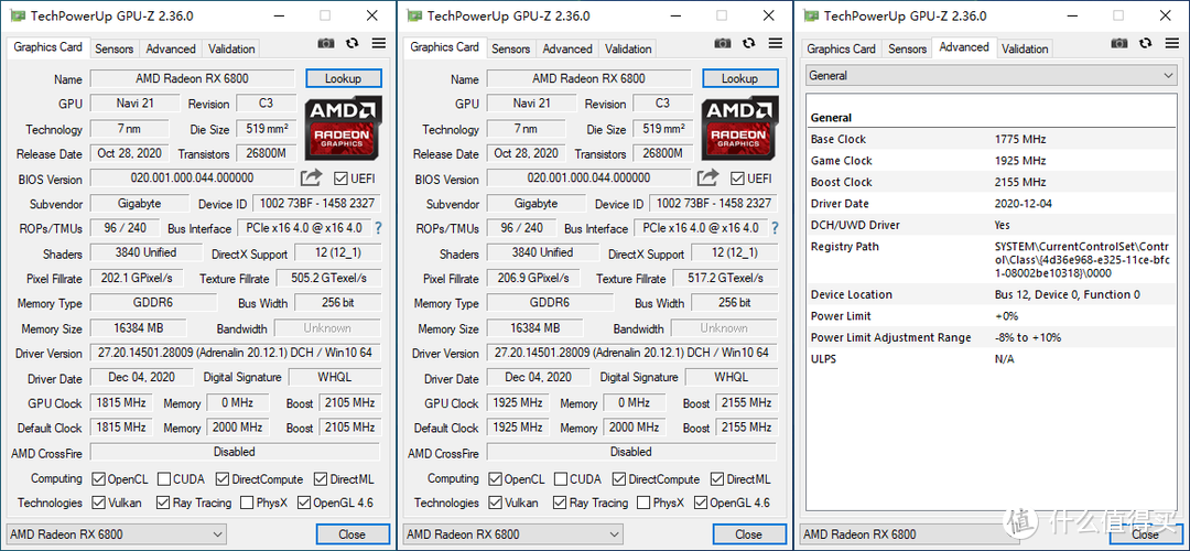 技嘉RX 6800 GAMING OC显卡开箱测试，满载温度低超频性能强