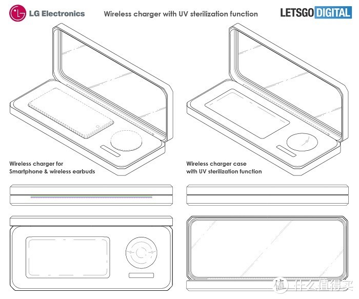 LG便携式UV消毒盒专利曝光，能给手机、TWS耳机无线充电