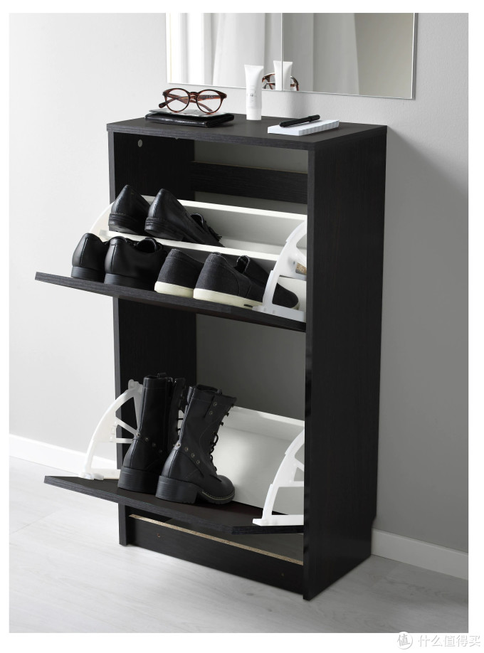 bissa 比萨 双门鞋柜 黑色